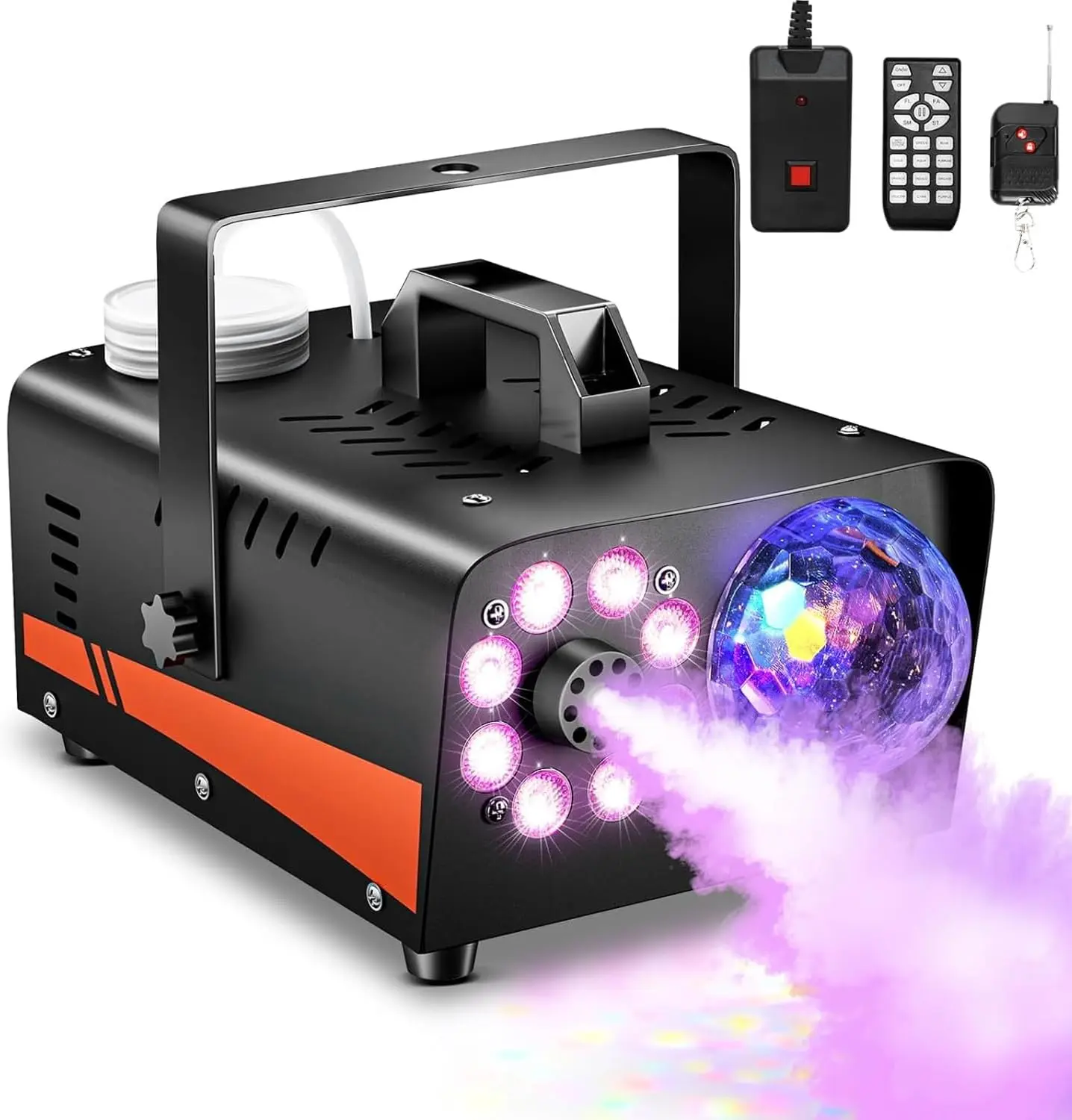 800W Fog Machine, 4500CFM for Halloween, Disco Light & Remote | 13-Color LED Effect Smoke Machine, Wired & Wireless Remote, Dry Run Protect, for Indoor, Outdoor, Wedding, Parties & DJ Stage