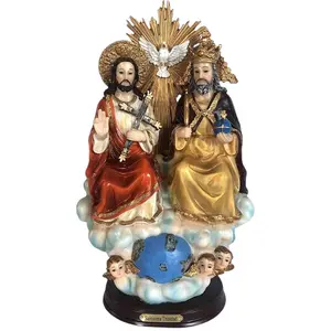 Santisima Trinidad 12" Inches Tall 2632-12 Santo Estatua St Holy Trinity Father Son and da Holy Spirit Brand New Padre Hijo y Espiritu Santo Dove Jesus Religious Decor