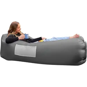 Inflatable Couch Air Lounger Chair - Camping & Beach Accessories, Portable Blow up Sofa for Hiking, Lawn, Indoor/Outdoor Movies & Music Festivals.Lightweight and Easy to Set Up Air Hammock
