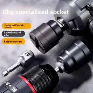 Labor-Saving Socket Wrench, High-Hardness Electric Wrench, Tire Removal Socket, Compatible with Flashlights basin spring clamp plier 14 in 1 3 tool sink m driver pipe quick release ratchet bathroom plumbing installatio hex knob design knuckle spreader