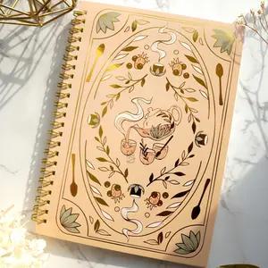 Tea Time Reusable Sticker Book | A5 Sticker Collection Notebook | Fun Tea Party Themed Sticker Display Journal