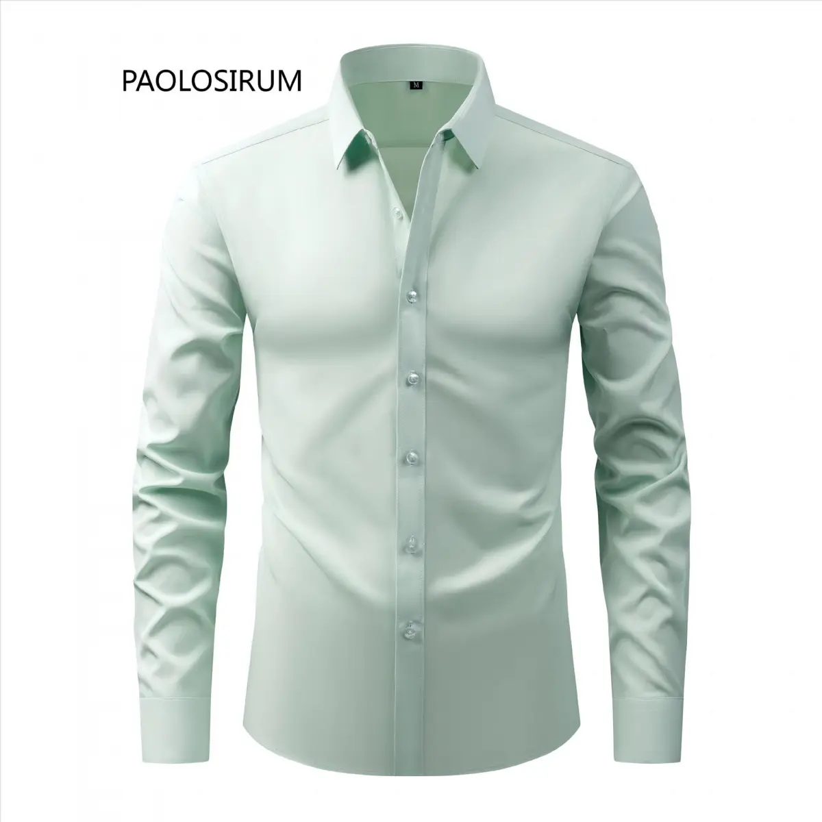 mens square bottom dress shirts Bradford Italian Linen Shirt in Spa - 2XL - Short