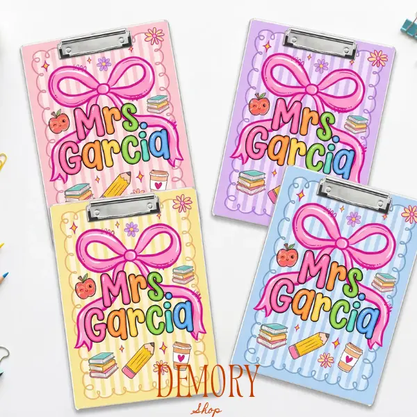 Personalized Teacher Acrylic Clipboard, Custom Name Acrylic Paper Clipboard, Back To School Teacher Gift, Teacher Appreciation End Of Year Gift