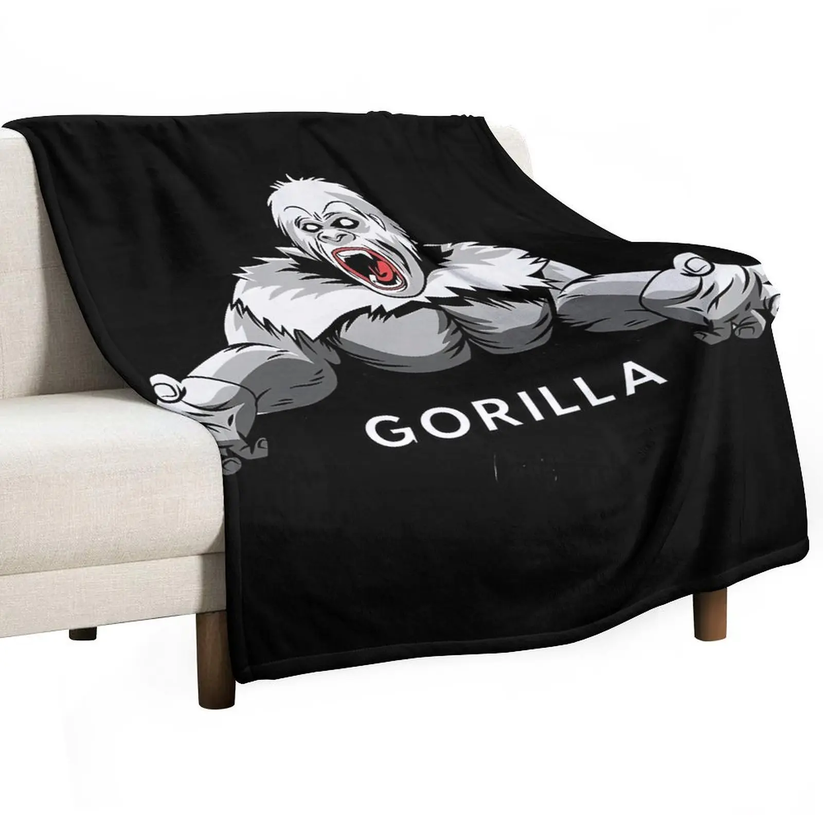 Gorilla Tag Print Thermal Throw Blanket - 100% Polyester Soft Flannel, 4 Sizes Including 50 x 60 Inch, Lightweight, Indoor/Outdoor Use, Ideal for Father's Day, Valentine's Day Gifts, Room Decor Bedding, Four Sizes