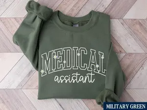 Medical Assistant Sweatshirt, Medical Assistant Pullover, Cute Daisy Floral Medical Assistant Crewneck, MA Sweater