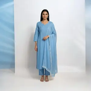 Soft Rayon 16 kg Premium Quality 46 Length 3 Piece Set for Summer or All Season Comfortable and Stylish Womenswear Suits