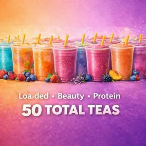 50 total Loaded, Beauty, Protein Tea Bundle Beverage Drink