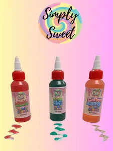 Simply Sweet CLE Liquid Candy Scribblers, Sour Watermelon-Flavored Cotton Snack Candies