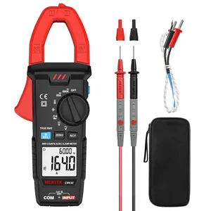 Digital Clamp Meter Multimeter, TRMS 6000 Counts 600A Current Amp  Meter, Auto-Ranging  Tester Measures AC DC Current  Resistance Capacitance Temperature Diodes Continuity NCV
