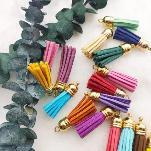 Mixed Color 38mm Tassel (30pcs), Mixed Color DIY Pendant Clothing Decoration Sewing Accessories, for Keychain, Clothing Decoration