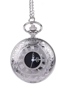 Men's Vintage Round Dial Quartz Watch, Fashionable Vintage Engraving Pocket Watch for Party, Daily Decor, Trendy All-match & Exquisite Watch for Birthday Gift without Box