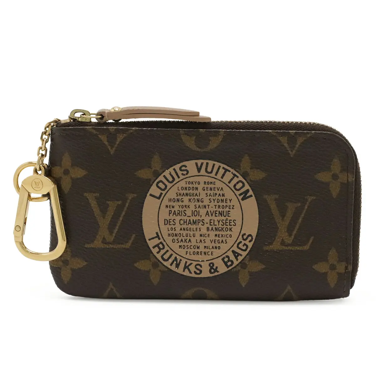 Pre-owned Louis Vuitton Canvas Small Leather Goods Pochette Cles T&B Monogram Coin Case