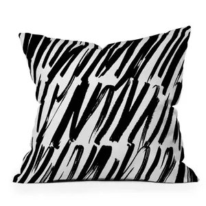 26"x26" Oversized Rebecca Allen Covered Square Throw Pillow Black/White - Deny Designs