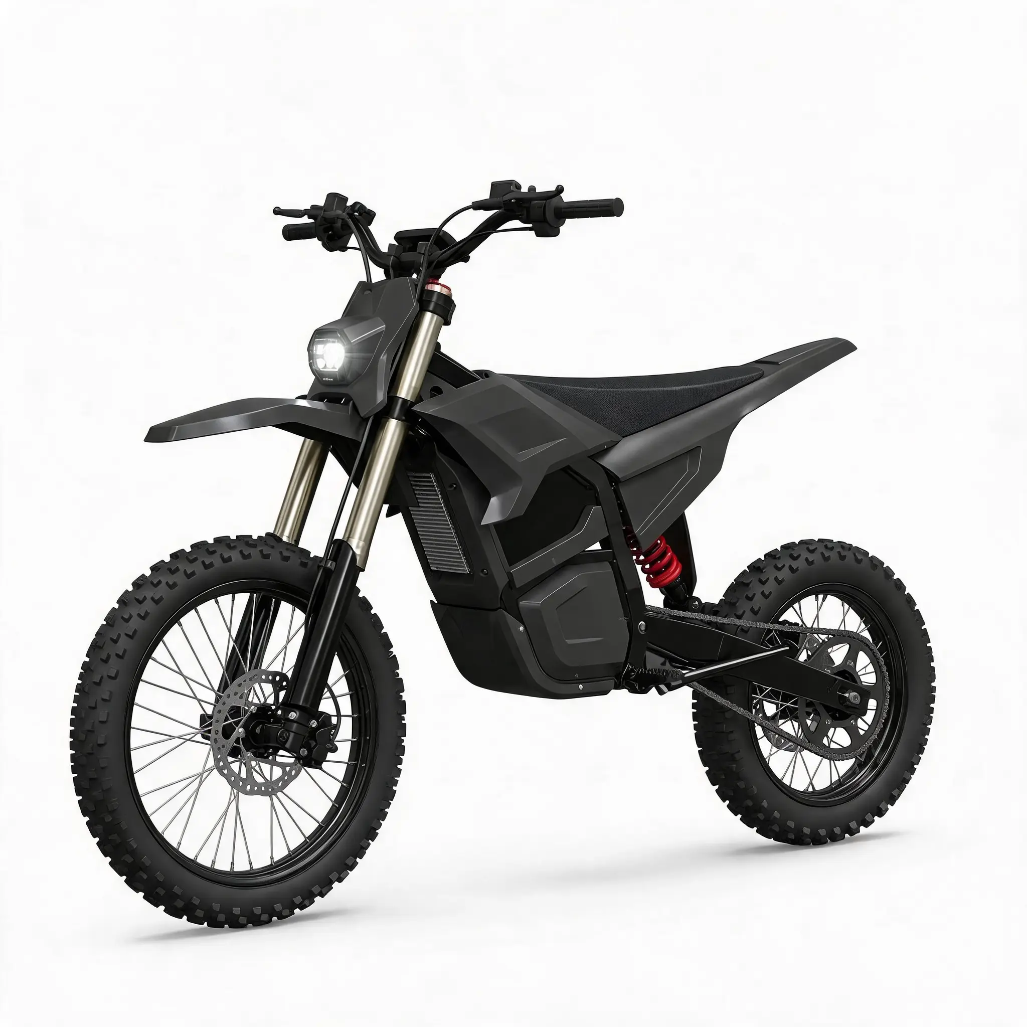 TERRAWULF M7 Off-Road Electric Mountain Ebike - 5000W Rated/6000W Peak Mid-Drive, 60V 27Ah Removable Battery, 43 MPH Max Speed, 17"/14" Tires, Aluminum Forks, All Terrain Ebikes for Off-Roading Dirt Bike Use