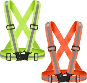 High Visibility Reflective Vest Safety Vest Running Reflective Gear Adjustable Reflective Vest for Walking,Jogging,Hiking,Night Cycling