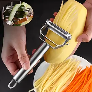 1. A stainless steel vegetable peeler - versatile kitchen tool for peeling and slicing fruits and vegetables, Fruit cutting slicer, Essential kitchen tool for Thanksgiving and Christmas