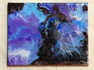 Abstract Acrylic Painting | Rare Find | 11x14 Fluid Art Gift Idea