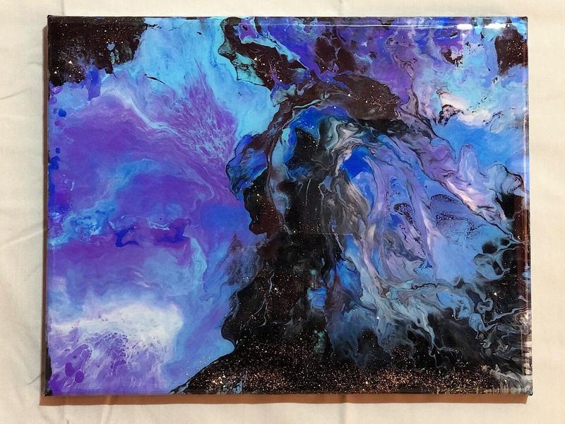 Abstract Acrylic Painting | Rare Find | 11x14 Fluid Art Gift Idea