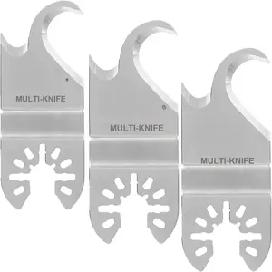 3 count Oscillating Multitool  , Oscillating Multi Tool Hook   for  Roofing Shingles, PVC Carpet, and Cardboard, Fit  Milwukee Rockwell  Dremel Ryobi Ridgid
