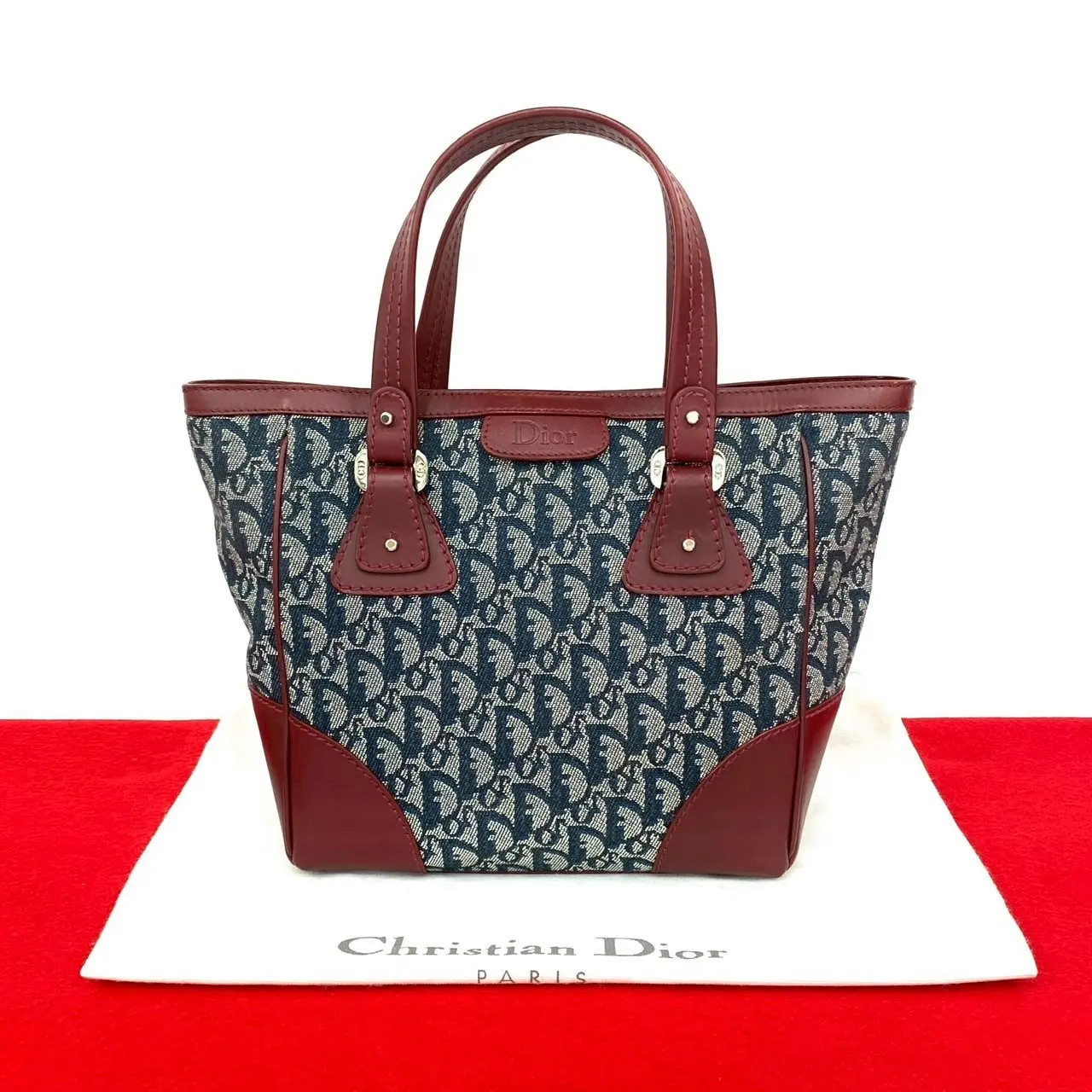 Pre-owned Dior Canvas Tote Bags Christian Trotter Leather Handbag