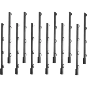 VEVOR Chain Link Fence Extensions, 9 Packs 27.4 Extension Height, Galvanized Post Extender for 1.3 to 1.5 Top of Fence, U Bracket, Barbed Wire Extend Arm for Privacy, Prevent Dogs Jumping OutVEVOR Super Brand Day