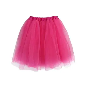 Hot Pink Tutu Skirt for Women – 3-Layer Tulle Ballet Skirt for Costume, Dress-Up, Dance, & Cosplay