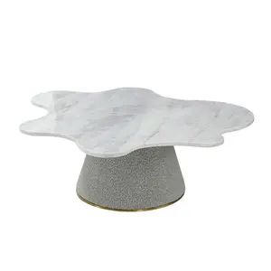 Simona Marble Coffee Table, Large, Grey