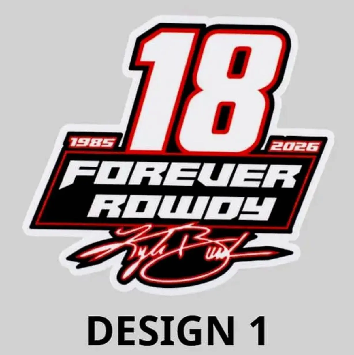 Kyle Busch Number 8 Tribute Commemorative Sticker, Cars, Trucks, Laptops, Coolers, Toolboxes, Windows & More Waterproof Vinyl Sticker