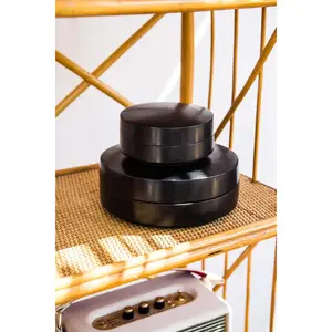 Black Tadelakt Keepsake Boxes by Chabi Chic - Avail. in 2 sizes