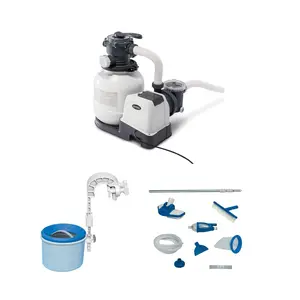 Intex 2100 GPH Sand Filter Pump, Deluxe Pool Maintenance Kit, & Pool Skimmer Intex 2100 GPH Sand Filter Pump, Deluxe Pool Maintenance Kit, & Pool Skimmer