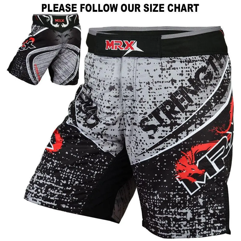 MRX MMA Men's Training Fight Shorts Grappling Stretch Penals Clothing Kickboxing Muay Thai Cage Fighting Short