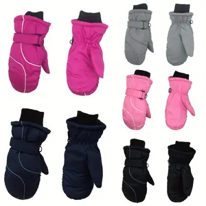 1-Pair Winter Gloves with Thick Fleece - Heavy-Duty Warmth, Pull-On Closure, Non-Slip Grip - for ing, Snowboarding, Hiking, Camping, Christmas Gifts - Ideal For Kids & Adults (ages 4-8+), Outdoor Activities, Stylish Design, Durable Construction