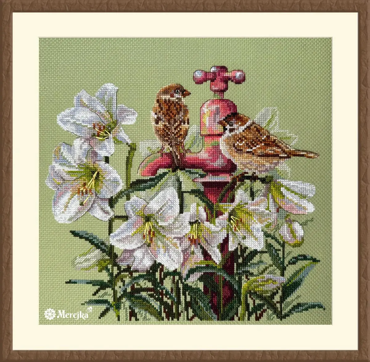 Among the Lilies Counted Cross Stitch Kit by Merejka K-229