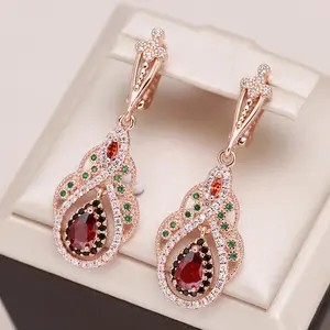Bohemia Earrings for Women Vintage Hoop Drop Earrings Stackable Design Wedding Engagement Jewelry Gift