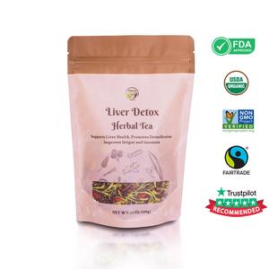 Vital-Tea Liver Support with Milk Thistle Goji Berry Chrysanthemum - Cleanse Liver and Eyes | Organic, Natural Herbal Tea Loose Leaf (100g) Beverage
