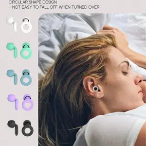 6 pairs of silicone earplugs, 1 set of silicone earplugs, consisting of 2 earplugs and 4 spare parts, specially designed for sleep and sound insulation, without harming the ears. Night noise reduction earplugs and snoring sound insulation, suitable for sl