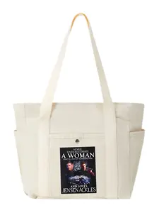 Supernatural Fan “Jensen Ackles” Bold Graphic Fashion Multi-Pocket Canvas Tote Bag All-Match Casual Bag