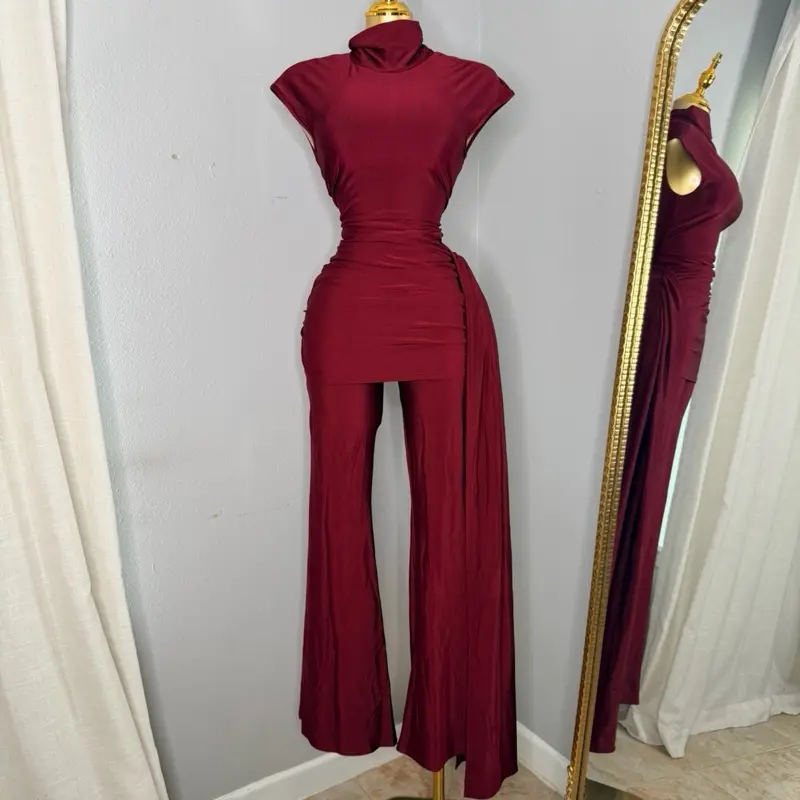 Ophelia Jumpsuit/Palazo Cherry dark wine