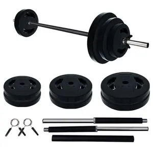 Adjustable Barbell Weight Set with Cardio Pump & 51-Inch Bar - Multi-Color Free Weights for Home Gym and Strength Training