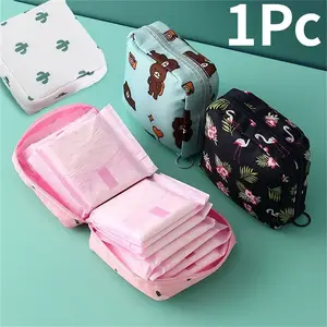 Cute Cartoon Napkin Tissue Storage Bag (1 Count), Space Saving Bags, Home Accessories Large Capacity Lipstick Storage Organizer, Travel Essentials Makeup Bag, Cosmetic Storage Bag, Storage Pouch, Summer Gift, Zipper Pouches, Travel Organization Pouch