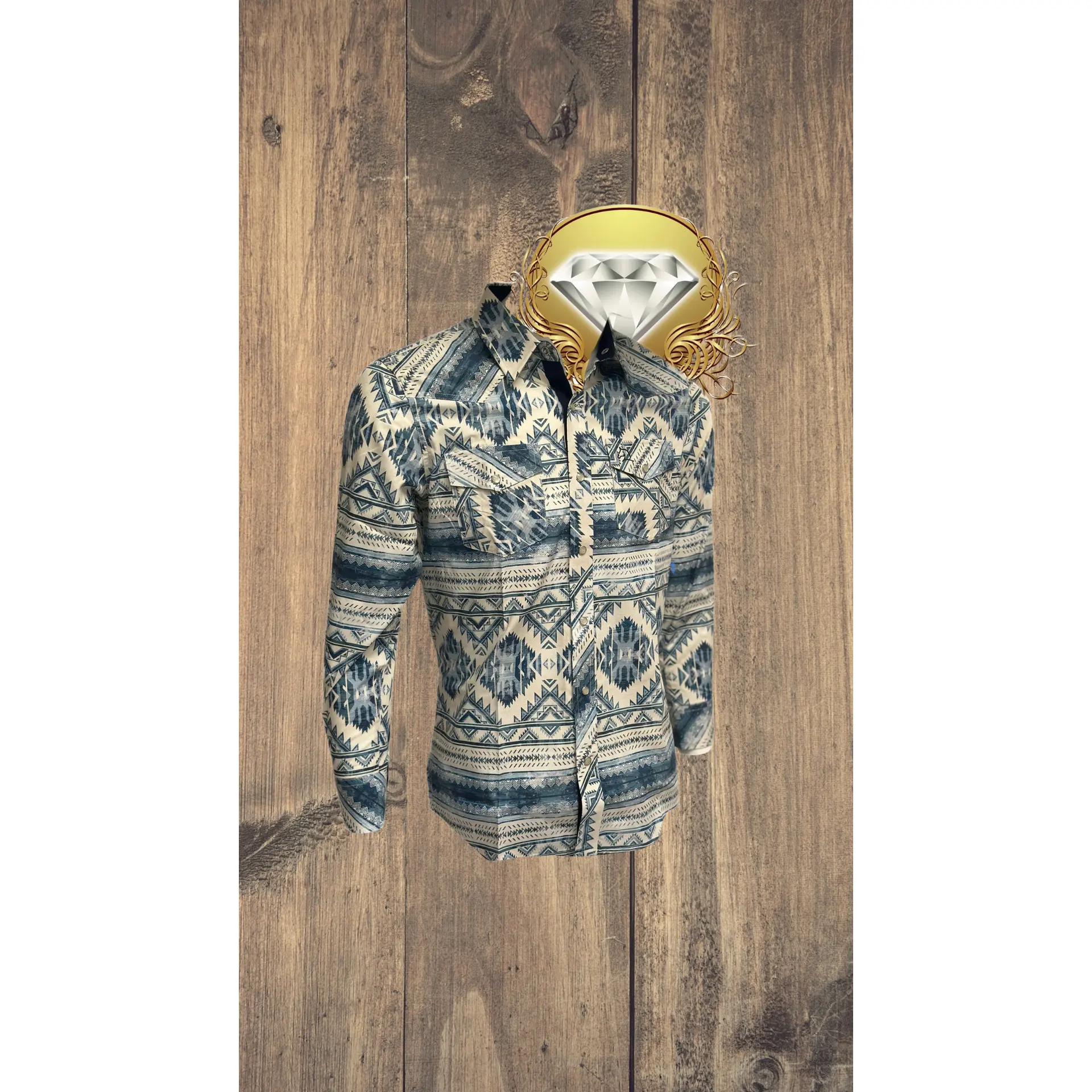 Camisa Vaquera Estampa Western