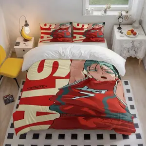 3Pcs Alien Stage LCT No. 7 Basketball Passionate Moments Alien Stage LCT No. 7 Basketball Passionate Moments Themed Polyester Vibrant Bedding Set, Colorful Art Print, Warm Christmas Gift, 1 Duvet Cover + 2 Pillowcases (No Insert)