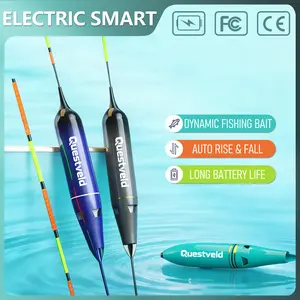 Questveld Auto Jump outdoor fishing gear peg float basstrout pike Electric Automatic Luring Fishing Float Lures Setequipmen Auto Jigging Float baitst Auto Jigging Float baitsfreshwater fishing fishing pole Fishing Lures Set catfish fish   Bobber fishhooks