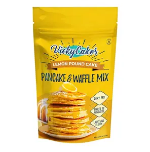 Vicky Cakes Lemon Pound Cake Pancake and Waffle Mix | Light & Fluffy, Dairy-Free, Vegan-Friendly, Non-GMO | 8oz