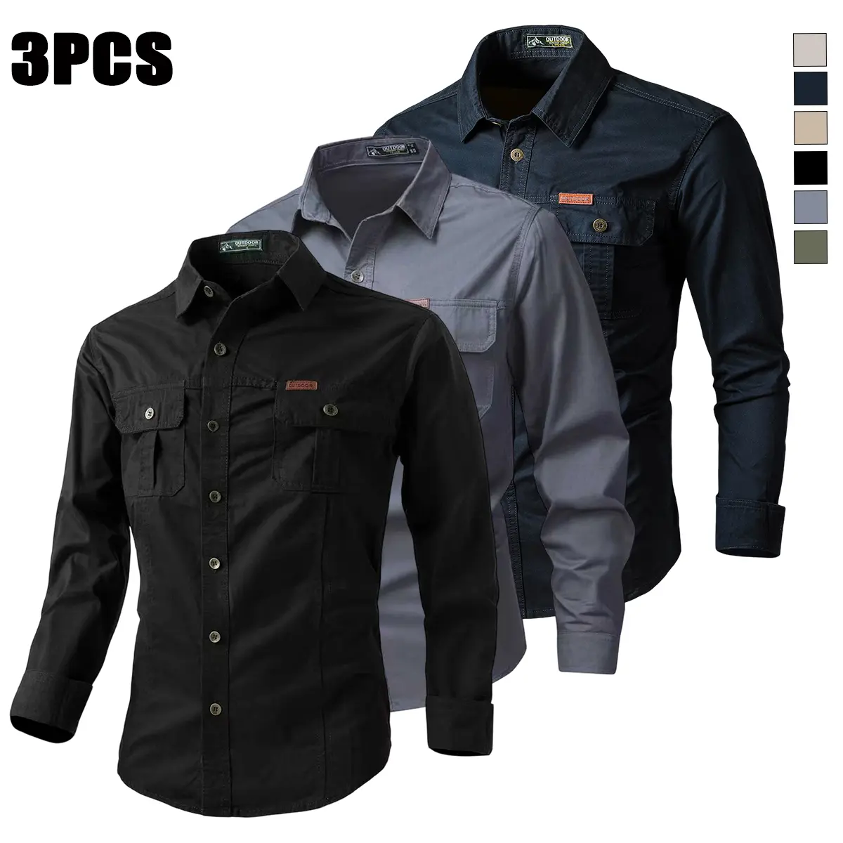 Men’s summer 100% cotton plaid long-sleeve shirt made from breathable, skin-friendly fabric, featuring a turn-down collar design and two chest pockets—suitable for commuting to work and everyday casual wear.