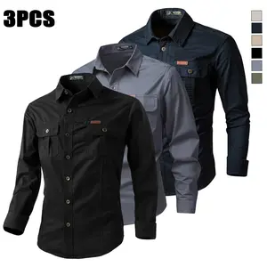 Men’s summer 100% cotton plaid long-sleeve shirt made from breathable, skin-friendly fabric, featuring a turn-down collar design and two chest pockets—suitable for commuting to work and everyday casual wear.