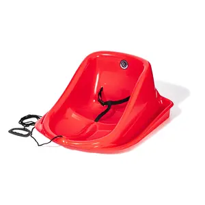 Exceptional Concepts Baby Snow Sled with Seat Belt - Premium Canadian Resin Toddler Toboggan with Pull Rope, Plastic Winter Sleigh for Toddlers & Kids