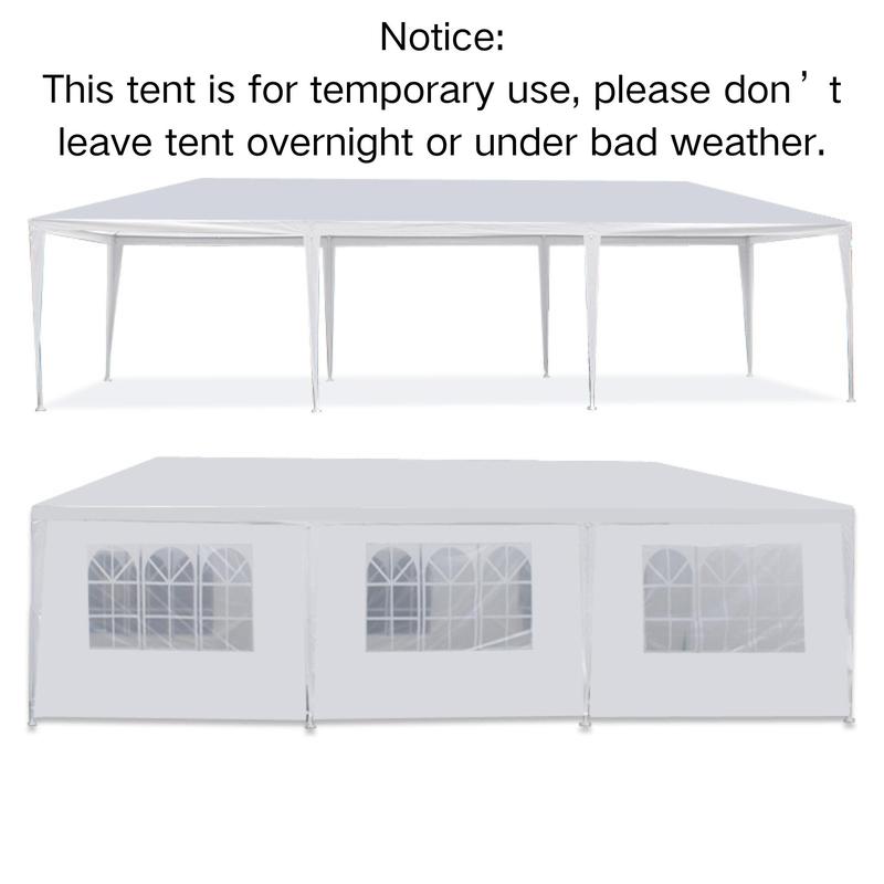 Segawe Wedding Party Tent Gazebo Canopy Tent W/ Removable Sidewalls Outdoor White