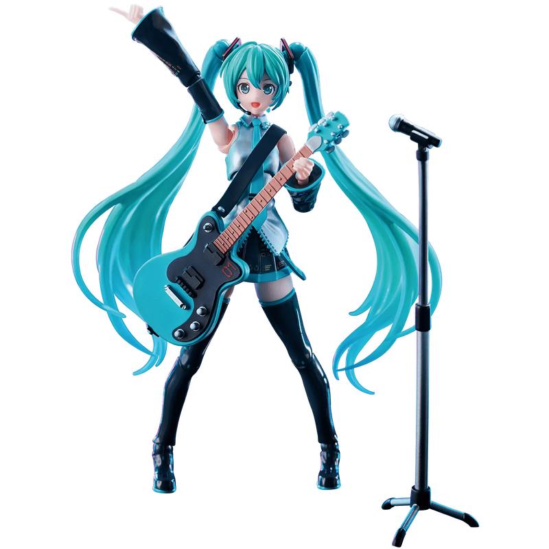 Blokees Fantastics Series Hatsune Miku Official Outfit Tool-Free Assembly with 3 Expressions & Complete Accessory Set Microphone Keyboard Guitar