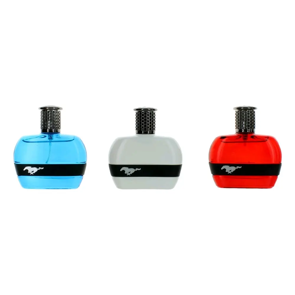 212 MAIN Men's Mustang Eau de Toilette (EDT) Cologne Perfume Spray 3-Piece Multi-Pack Gift Set, 1oz, Travel Fragrances and Perfumes
